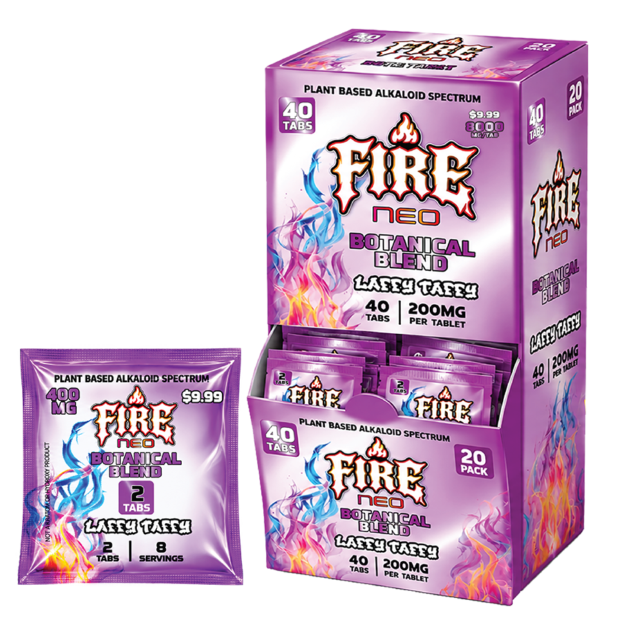 Fire Neo Laffy Taffy Botanical Blend Pouch, 2 Count, 40 Count Dispenser