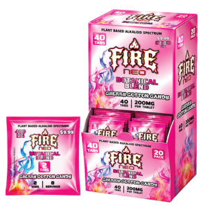 Fire Neo Cherry Cotton Candy Botanical Blend Pouch, 2 Count, 40 Count Dispenser